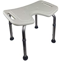 Mobiclinic- Bahía- Silla o taburete de baño- de ducha- ortopédica- altura regulable- respaldo- asiento en U- conteras…